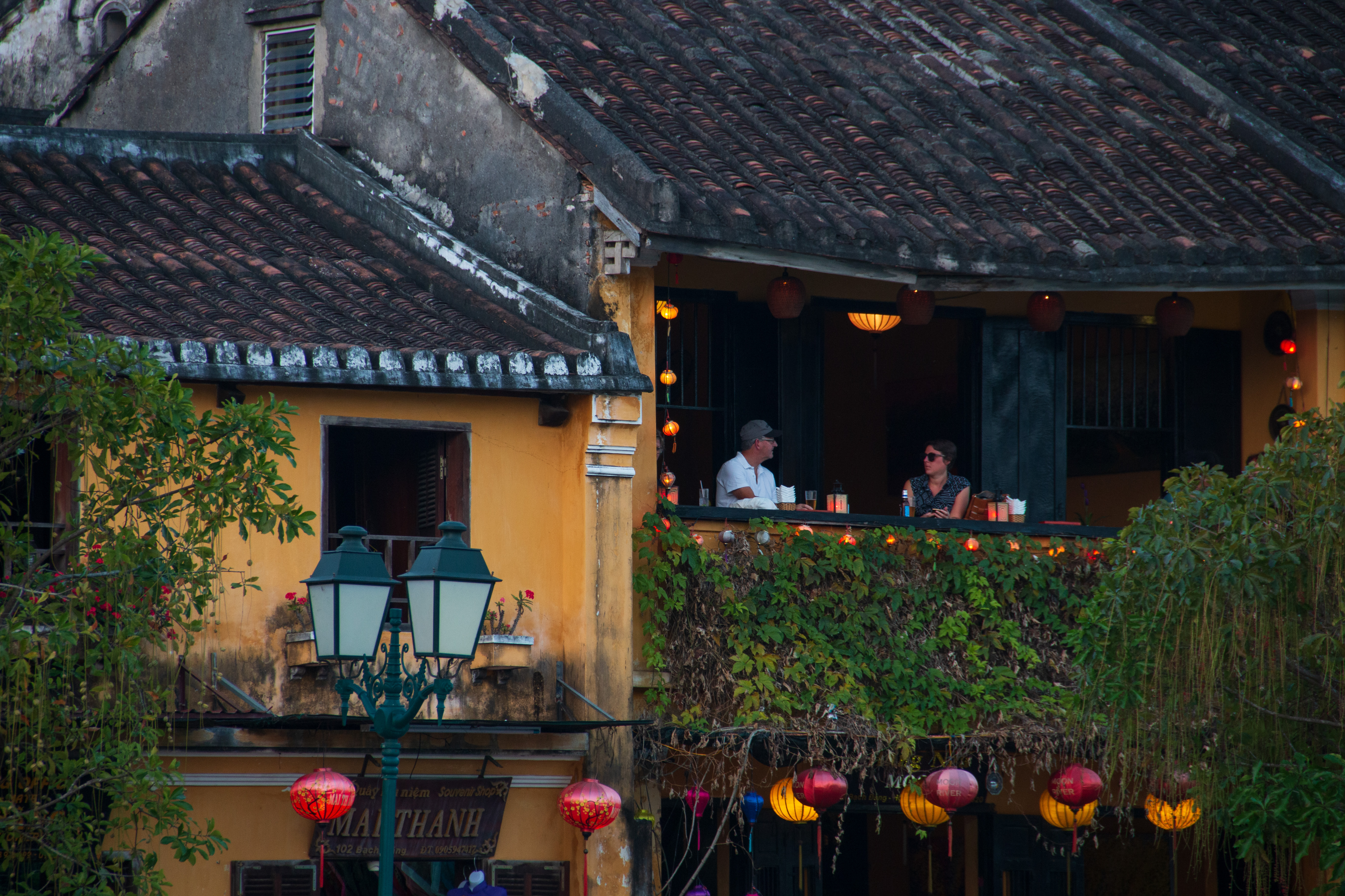 Yin and yang tiled roofs are a characteristic of houses in Hoi An ancient town